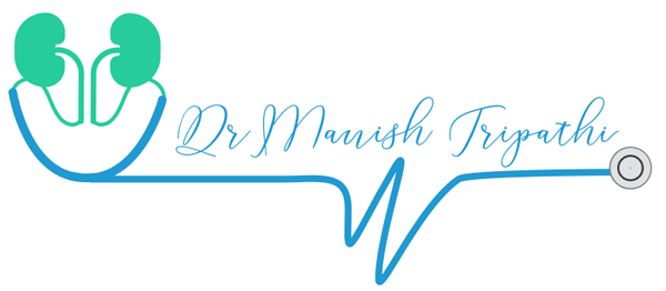 Dr. Manish Tripathi, renowned nephrologist in Dubai, holding a trishul symbolizing strength and healing.